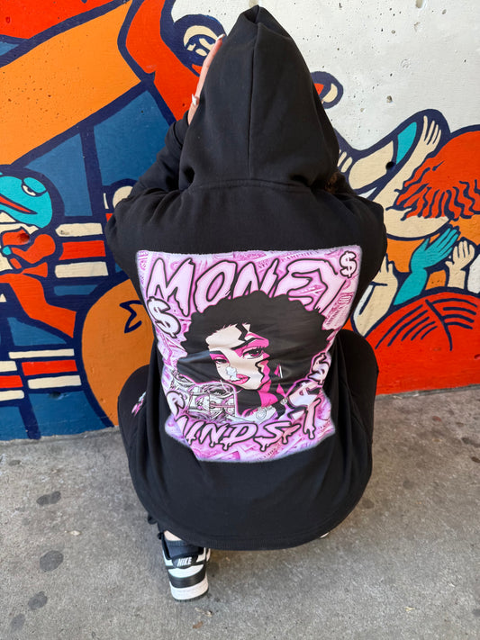 Rackzpackz Pink & Black Hoodie